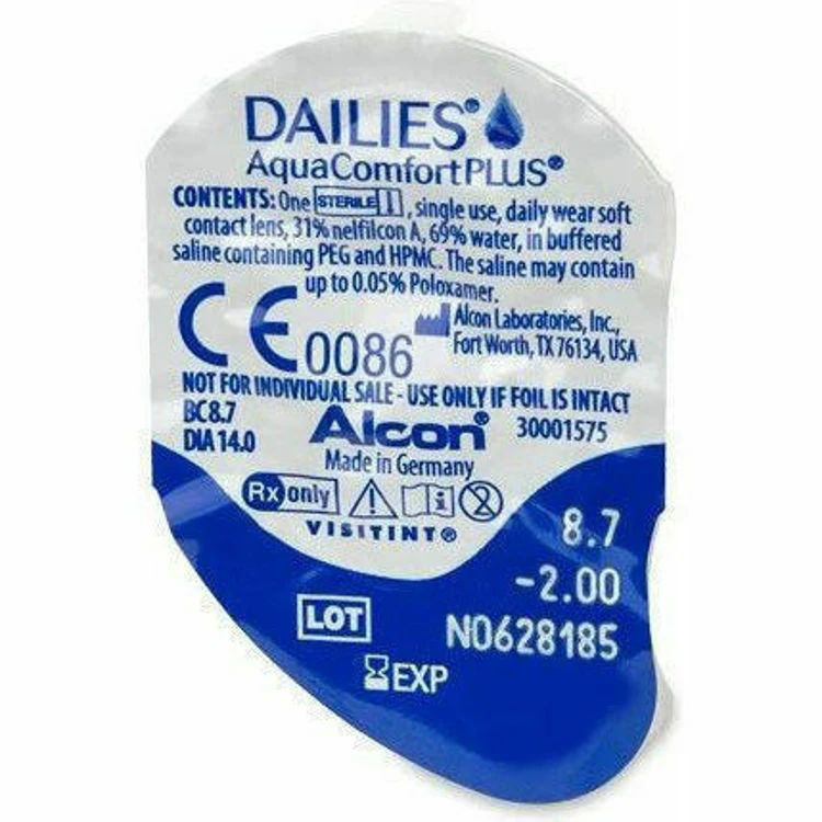Picture of Alcon DAILIES AquaComfort Plus Daily Contact Lenses 30 Pack